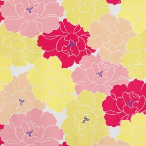 100% Water-Repellent Recycled Fabric - Adeline Klam Peony Rose Design