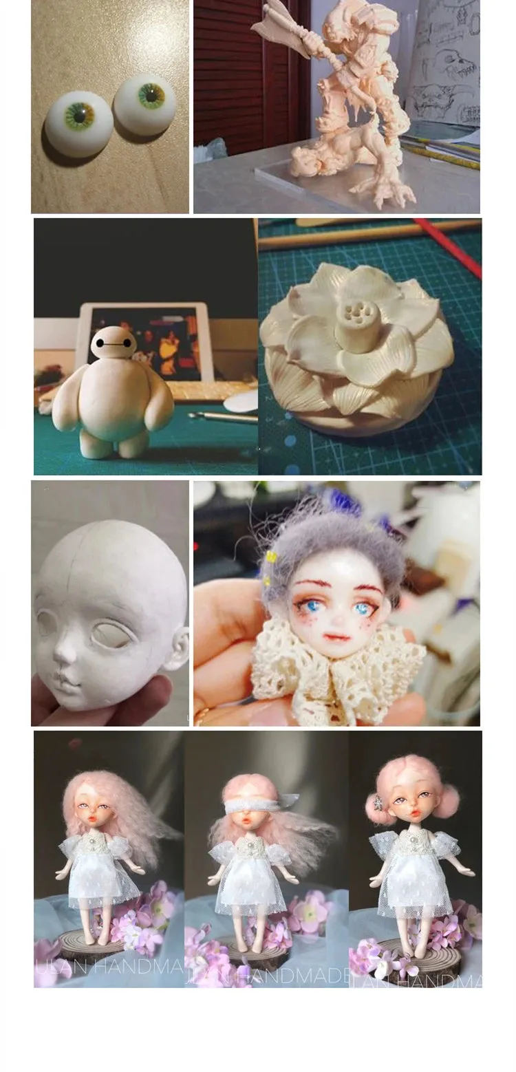 500g Professional Soft Clay Oven Bake Polymer Clay DIY Handmade Prototype Material Sculpture Soil Ceramic Doll Clay