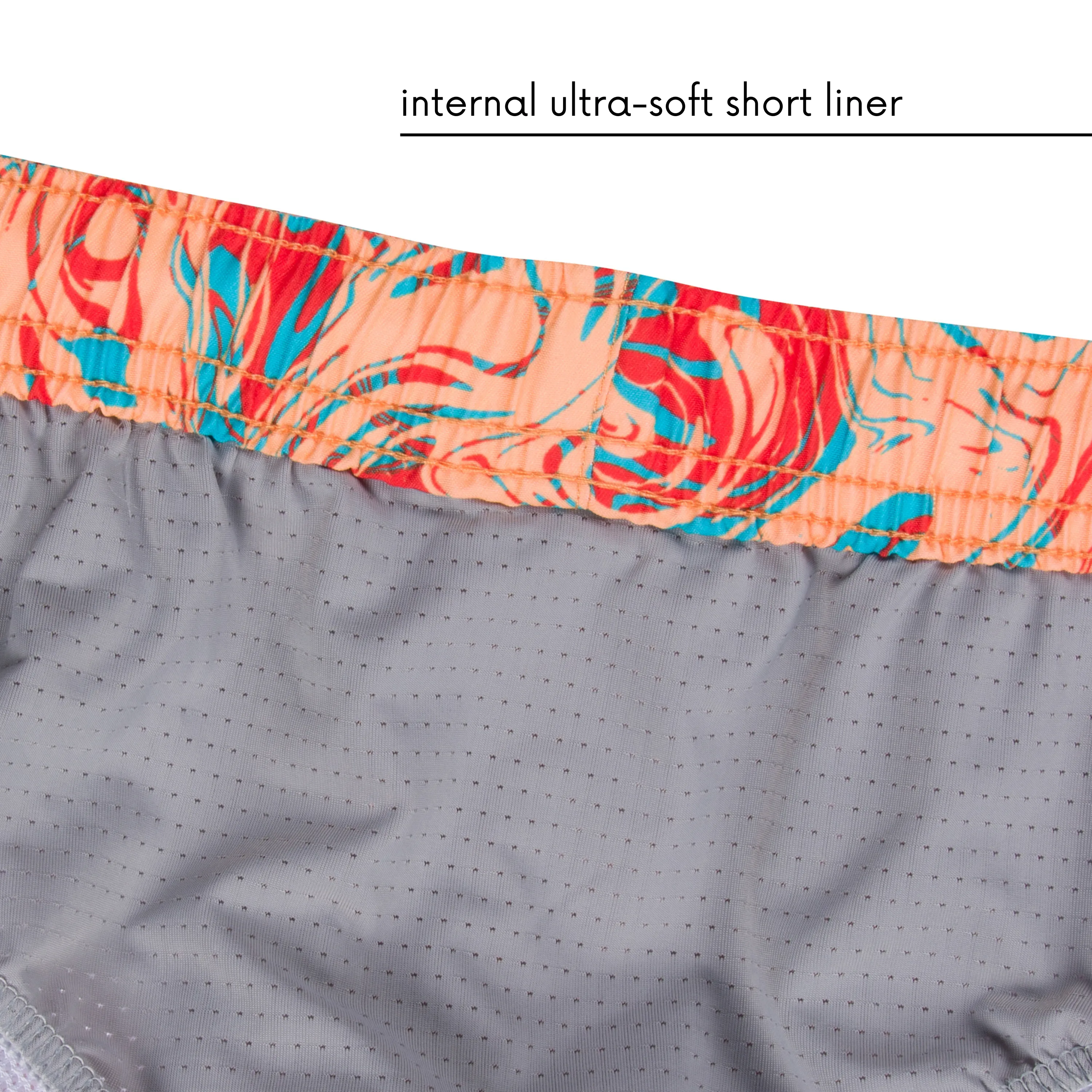 Boys Long Sleeve Zipper Rash Guard and Swim Trunk Set | "Swirl"