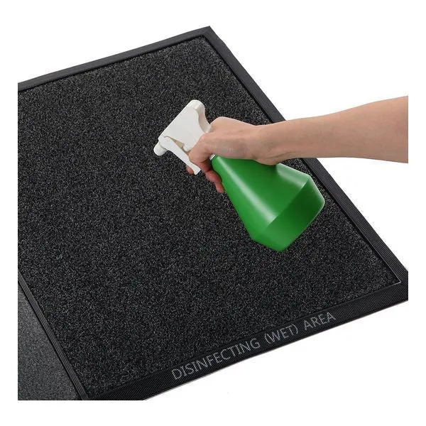 Doormat Disinfectant Grey Polyester