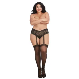 Dreamgirl Lingerie Pantyhose Black 0093X