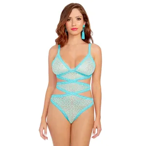 Dreamgirl Lingerie Teddy Vibrant Aqua 12032