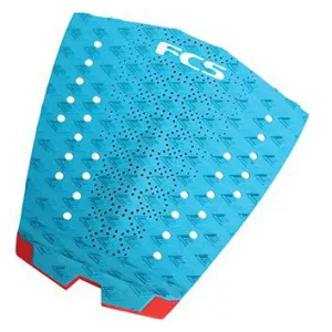 FCS T1 Deck Pad - Teal/Red