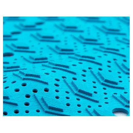 FCS T1 Deck Pad - Teal/Red