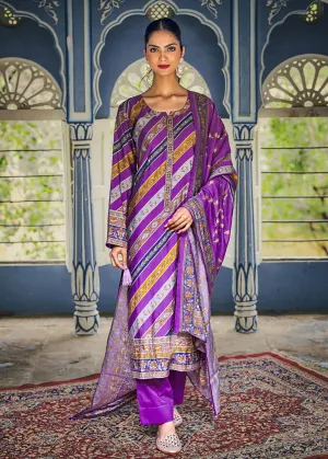 Kilory Party Wear Muslin Printed Unstitched Women Suit Dress Material