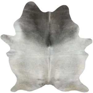 Large Two Tone Gray Brazilian Cowhide, 1 brand mark - 7'9" x 6'3" (BRGR245)