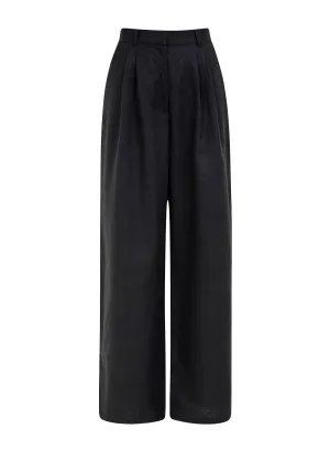 oli linen pants black