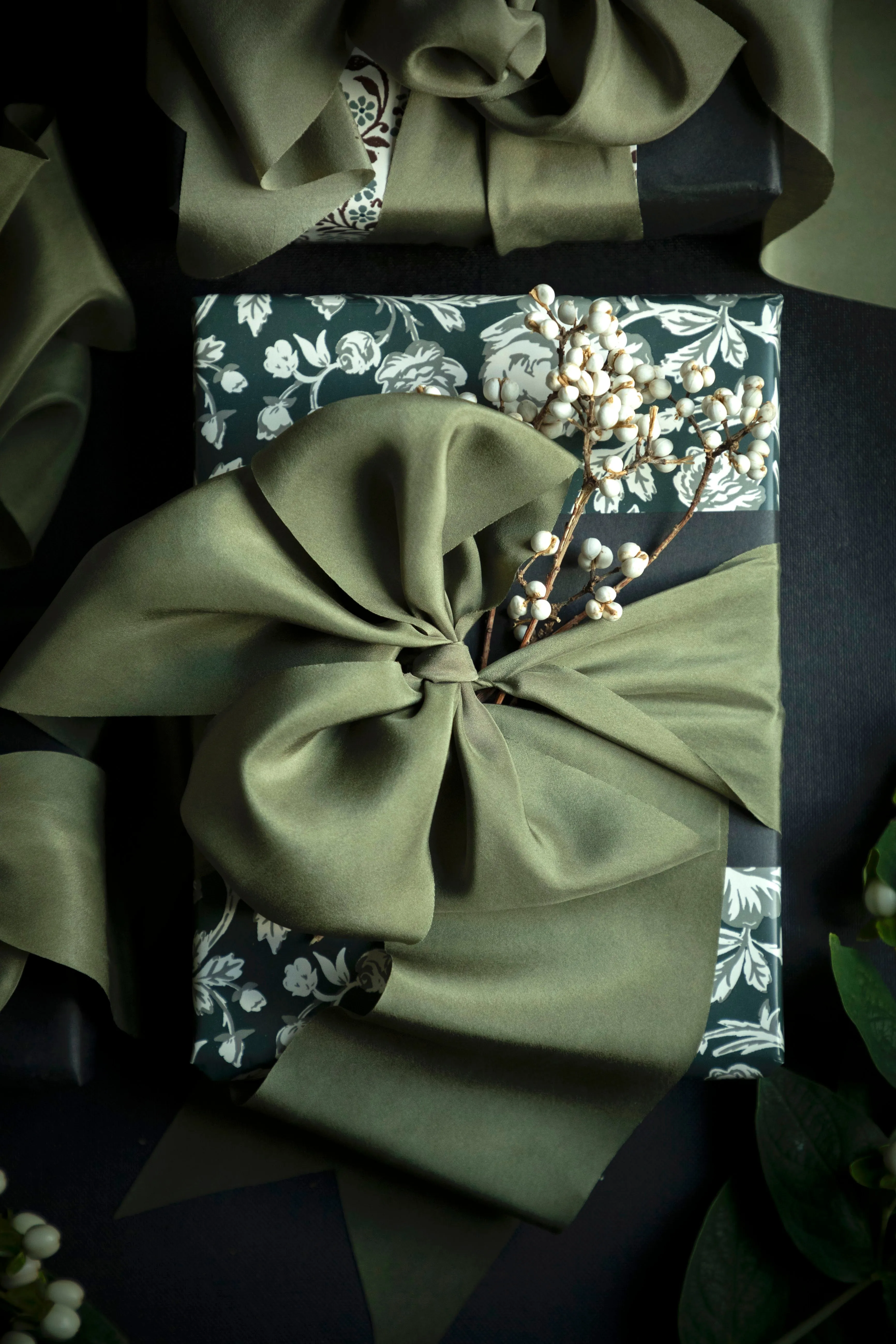 Olive Silk Ribbon