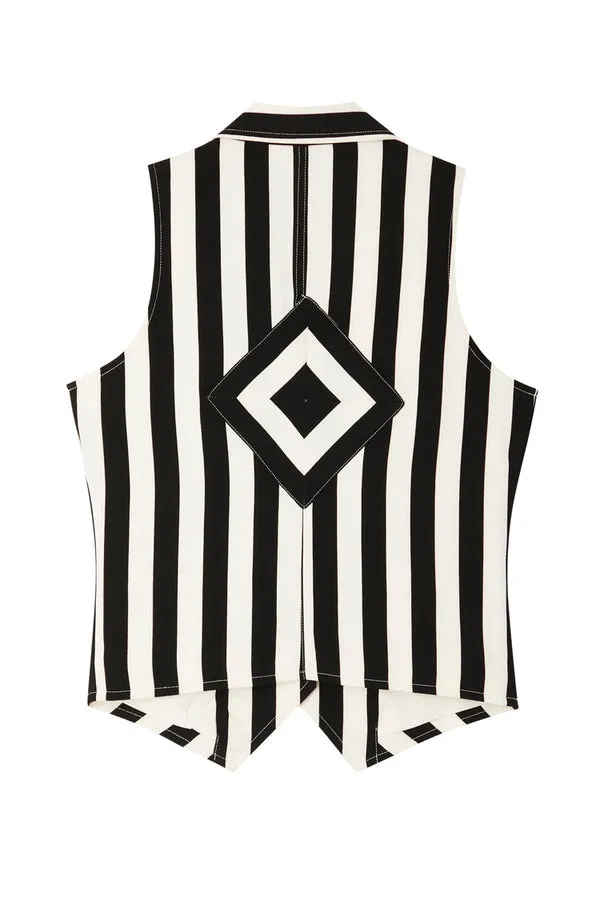 Optic Stripe Waistcoat