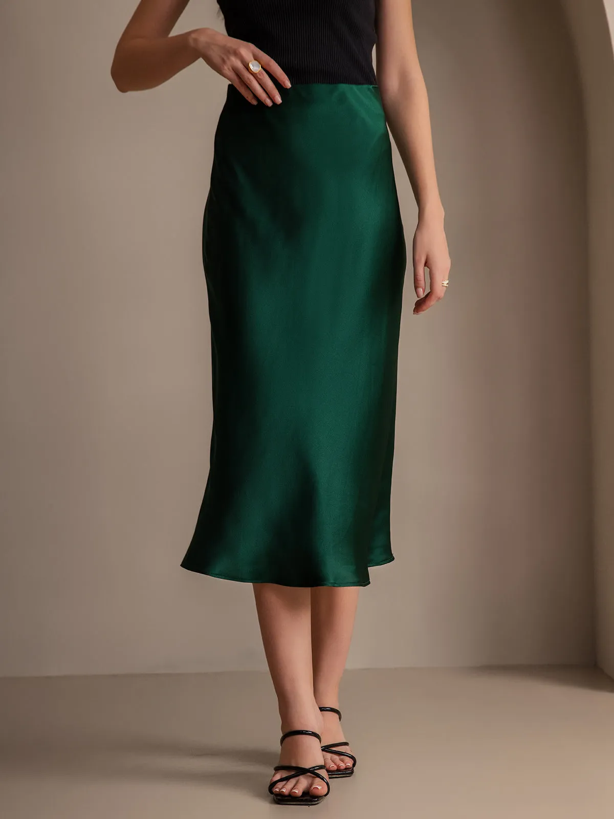 Pure Silk Basic Elegant Skirt