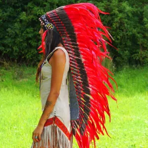 Red War Bonnet - 130cm