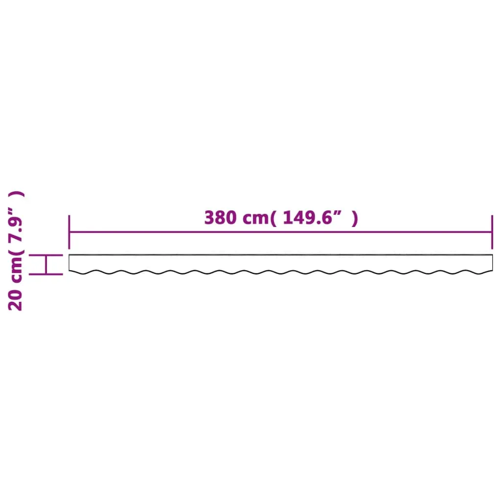 Replacement Fabric for Awning Valance Brown Stripe 4 m