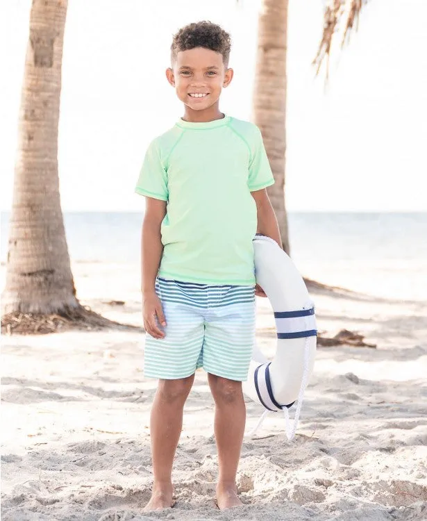 RuggedButts | Short Sleeve Rash Guard ~ Saltwater 12-18m