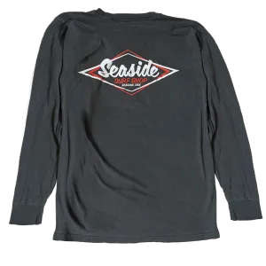 Seaside Surf Garment Dyed Vintage Logo L/S Tee - Smoke