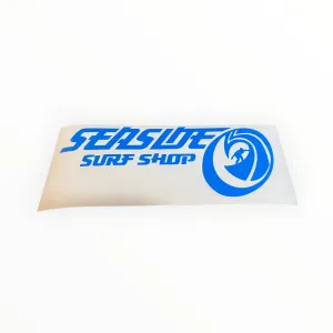 Seaside Surf Shop - OG Rider Transfer Sticker - 8x3" Bright Blue