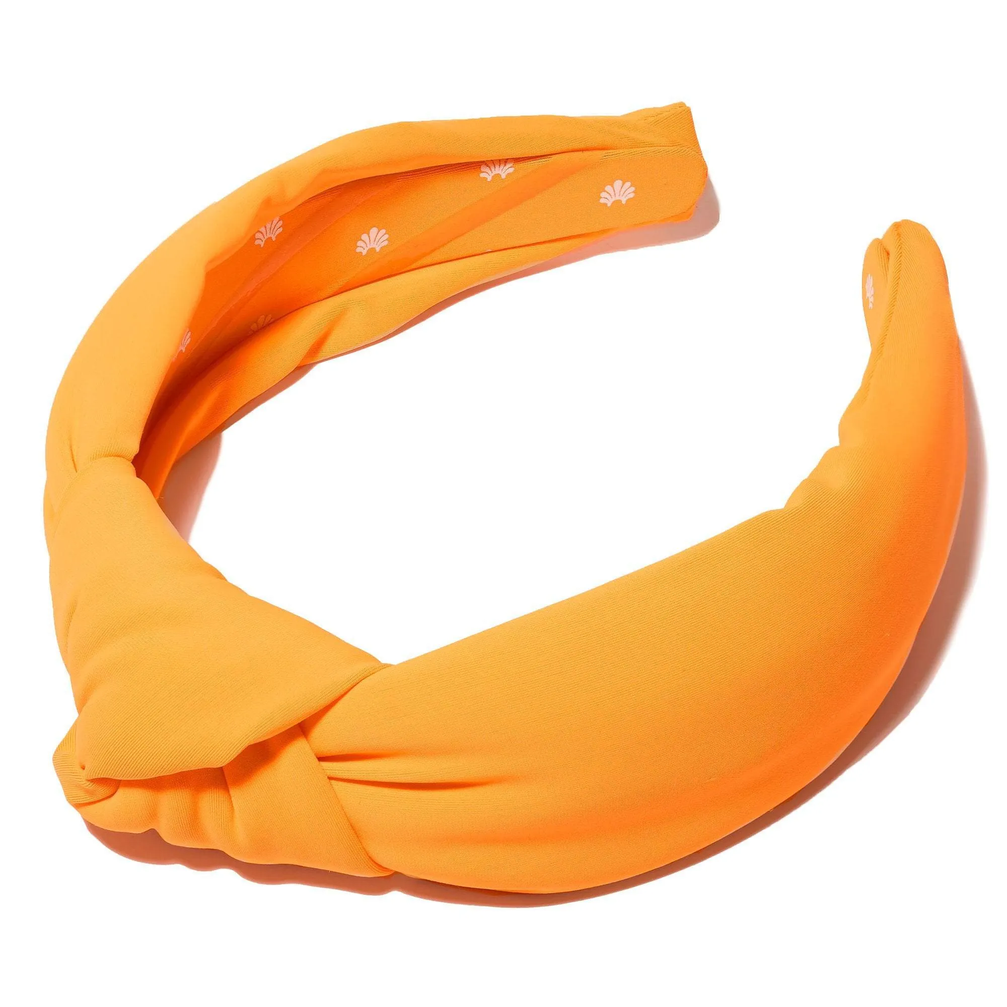 TANGERINE NEOPRENE KNOTTED HEADBAND