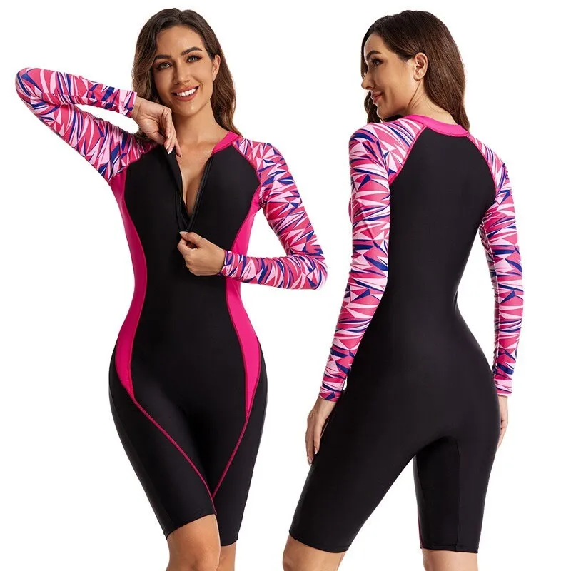 Women's Swimsuits: Diving Suits One-piece Rashguard in 3 different designs